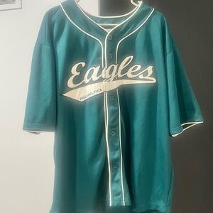 NFL Teal Eagles Jersey with White Accents